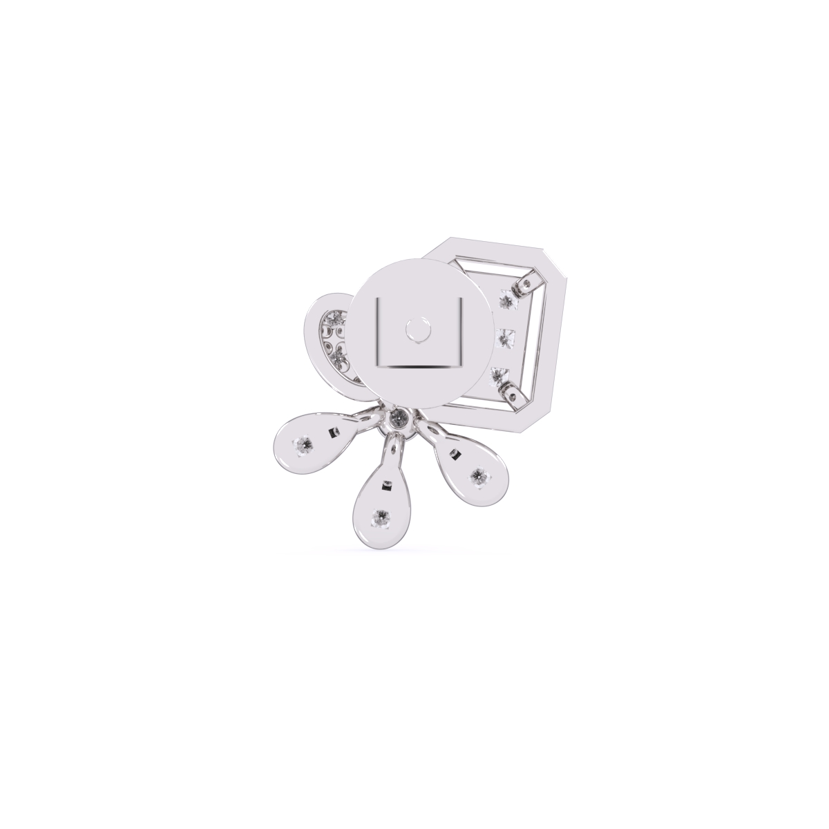 Blossom Flower Diamond Studs Earrings